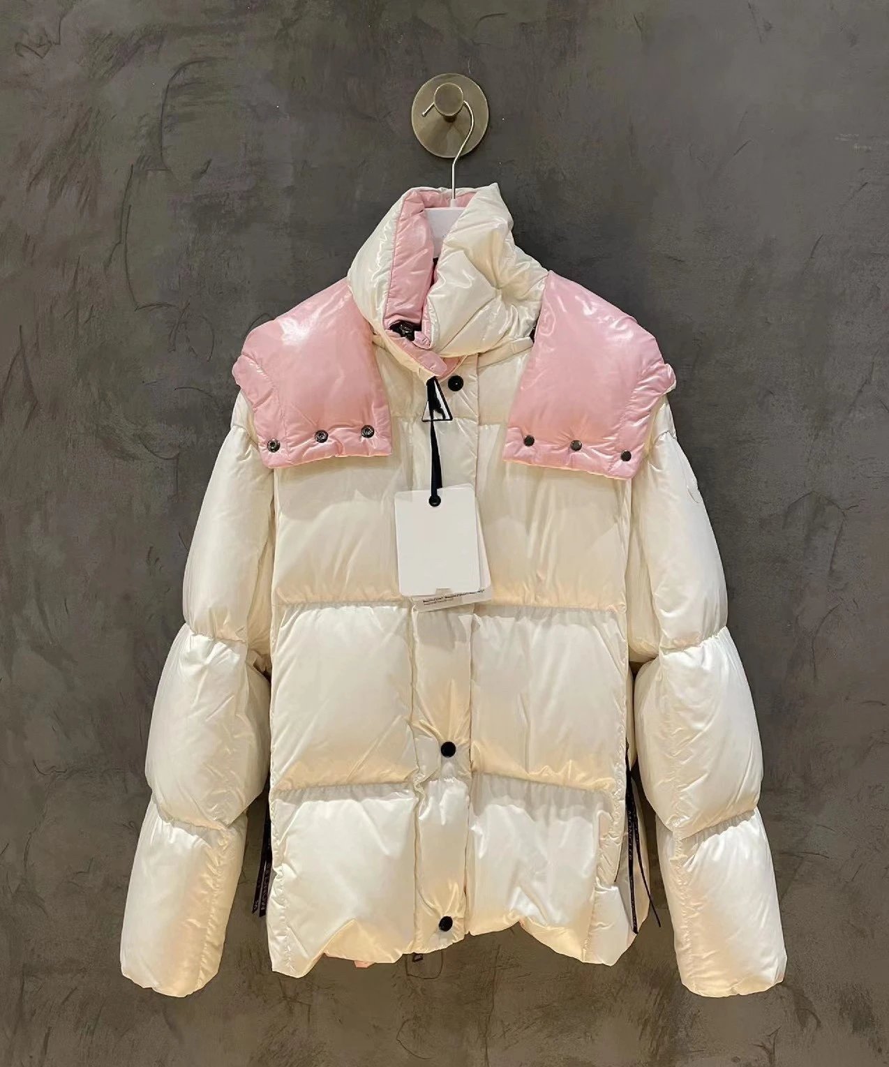 Moncler Maya Down Jacket Black with Beige Lining - 8