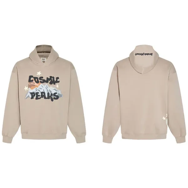 Broken Planet Cosmic Peaks Beige Hoodie - 1