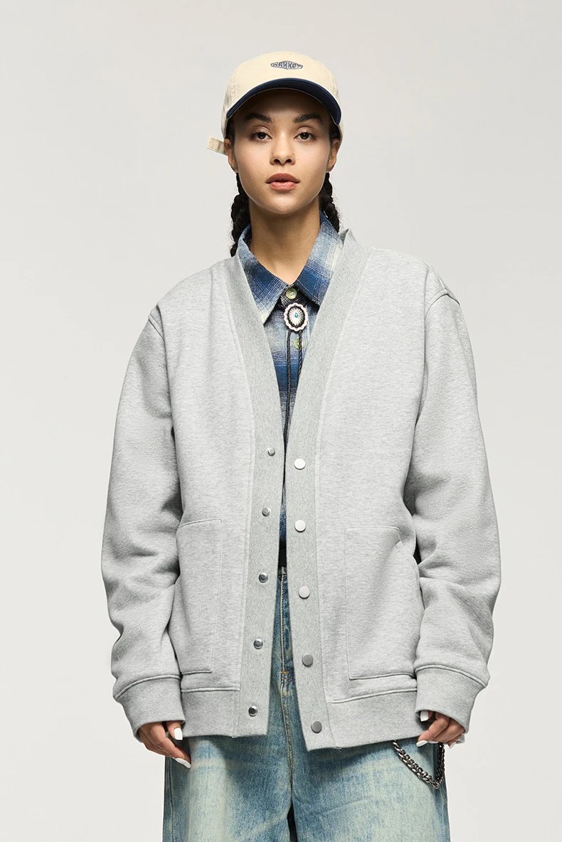 Design LOG V-Neck Cardigan Black Outerwear Outerwear.cardigan - 18
