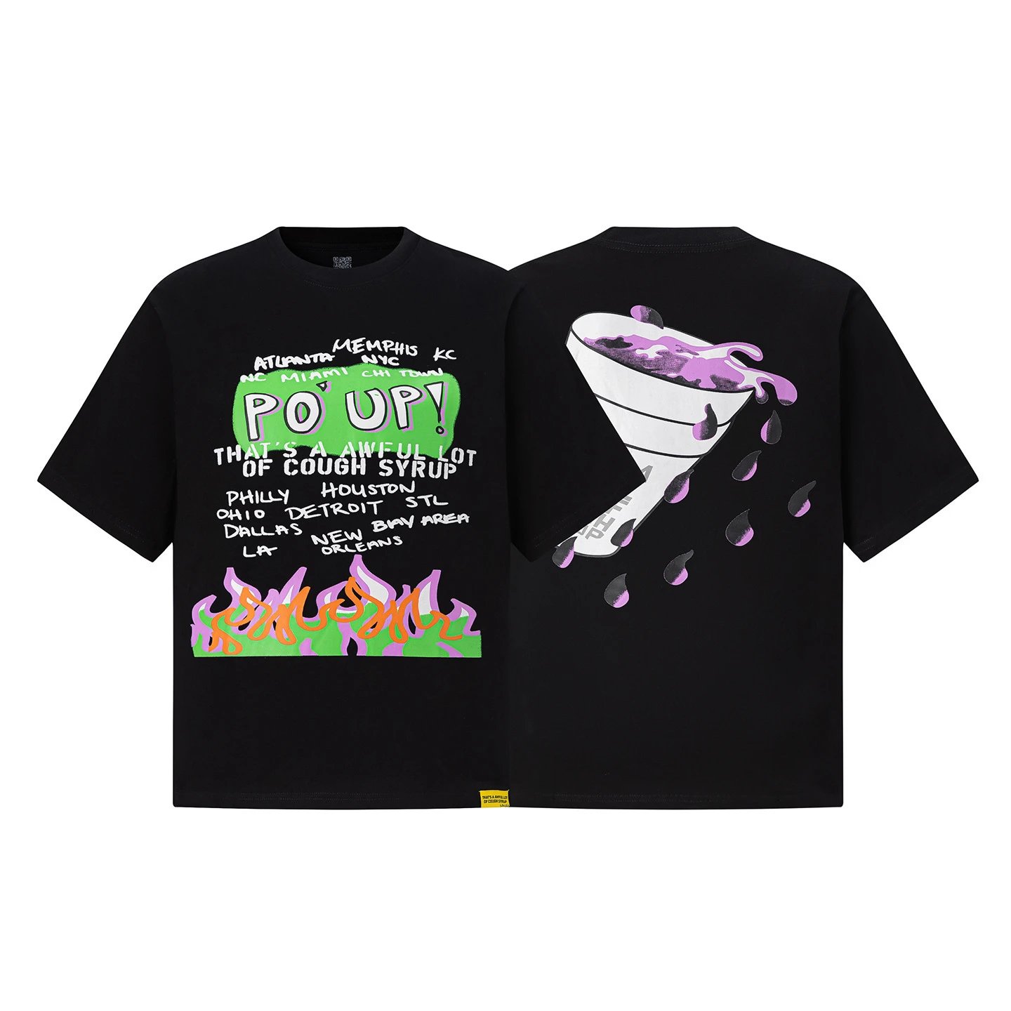 Design That's A Awful Lot Of Cough Syrup Surf Shop White Graphic T-Shirt T-Shirts - 8