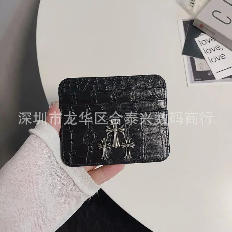 Chrome Hearts Triple Cross Card Holder Black - 9