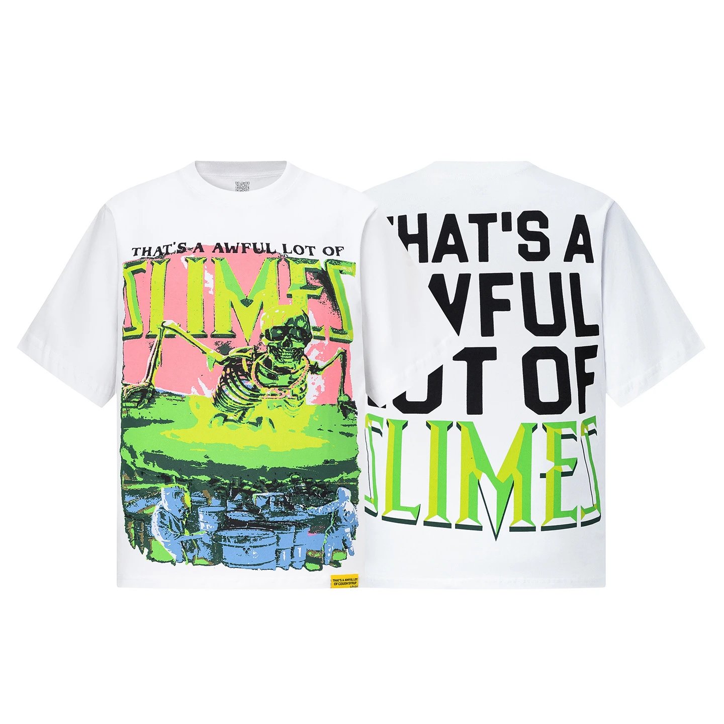 Design That's A Awful Lot Of Cough Syrup Surf Shop White Graphic T-Shirt T-Shirts - 24