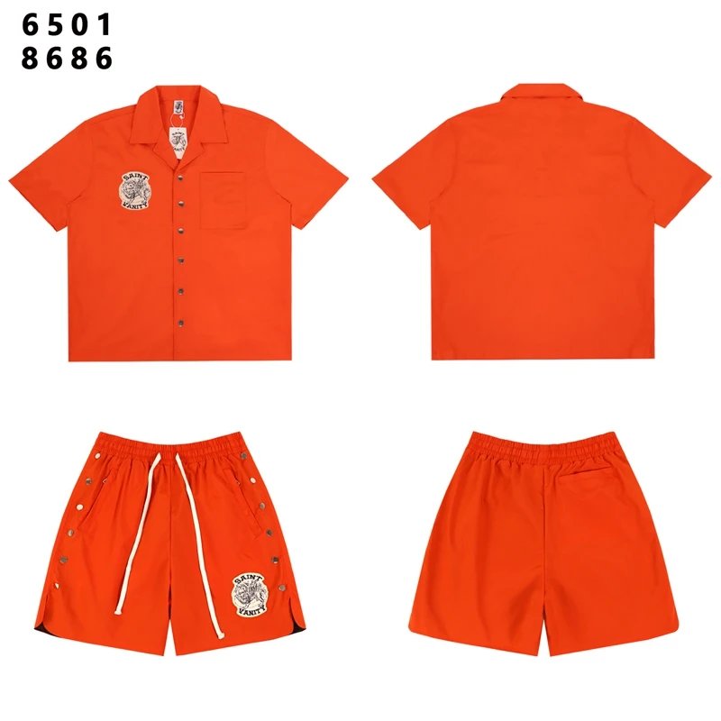 Design Saint Vanity Utility Shirt and Shorts Set Gray Sets - 8