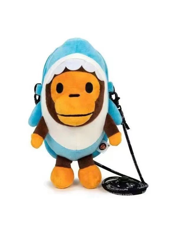 A Bathing Ape Baby Milo Donut Plush Crossbody Bag Brown - 13