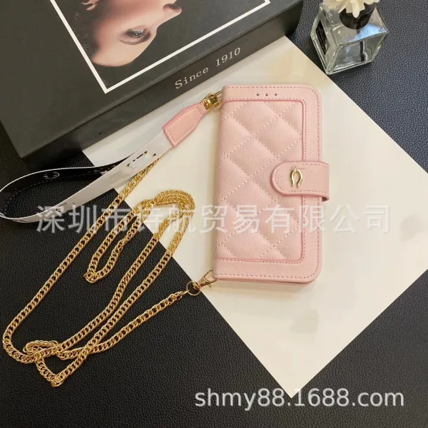 Chanel Quilted Chain Wallet Case White Phone Accessory - 3