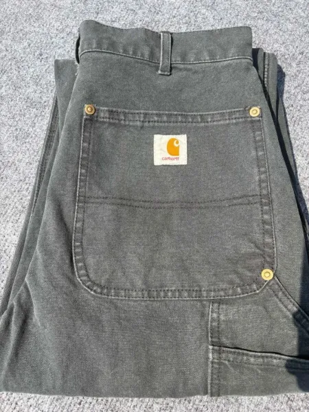 Carhartt Double Knee Work Pants Olive Green Pants - 4