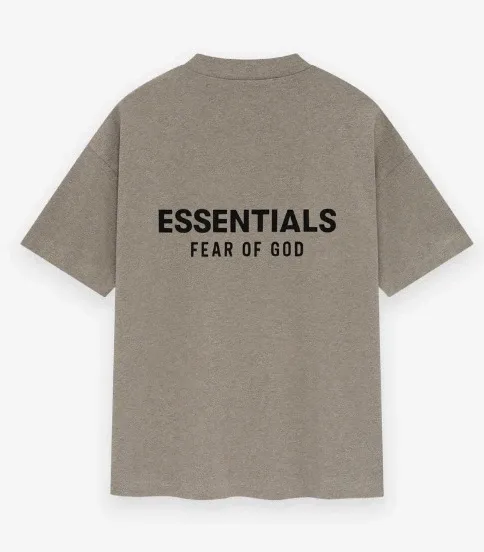 Fear of God Essentials Logo Print Oversized T-Shirt Gray - 1