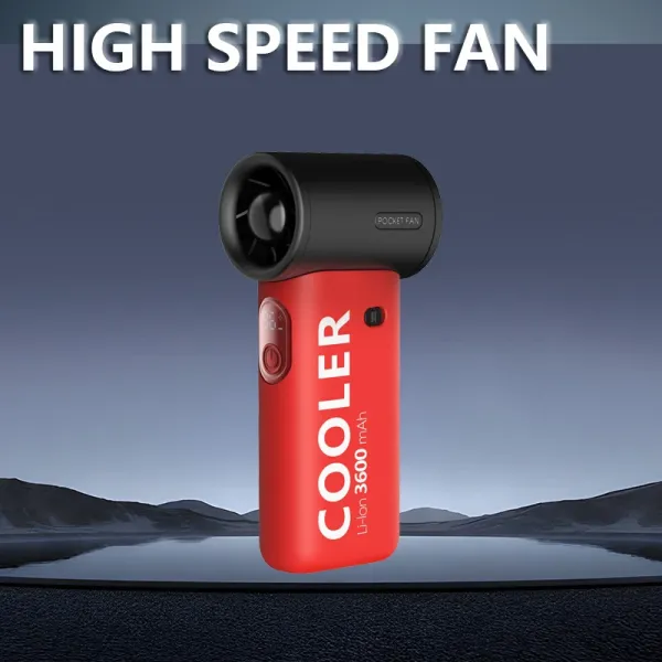 Design COOLER Pocket Fan Red Portable Fan Electronics - 5