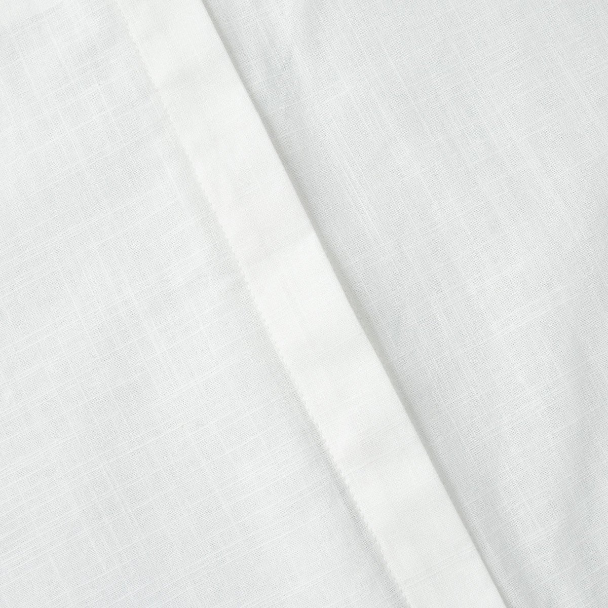 Design Off-White Style Linen Shirt and Ruffled Mini Skirt Set in Cream - 17