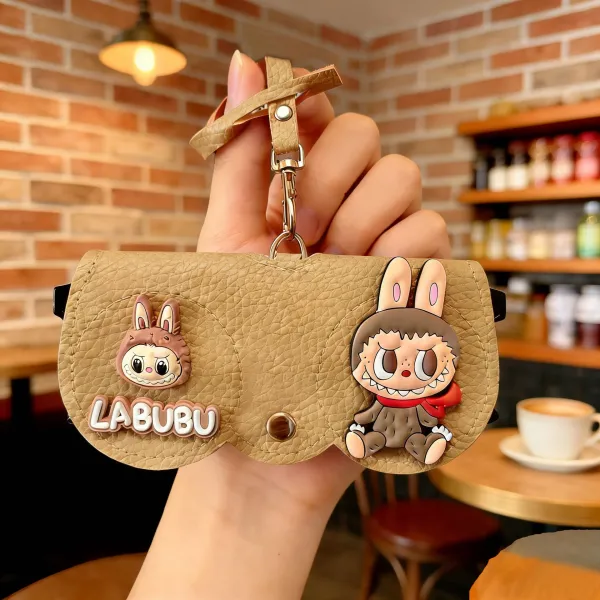 LABUBU x Pop Mart Rabbit Keychain Pouch Beige Accessories - 1