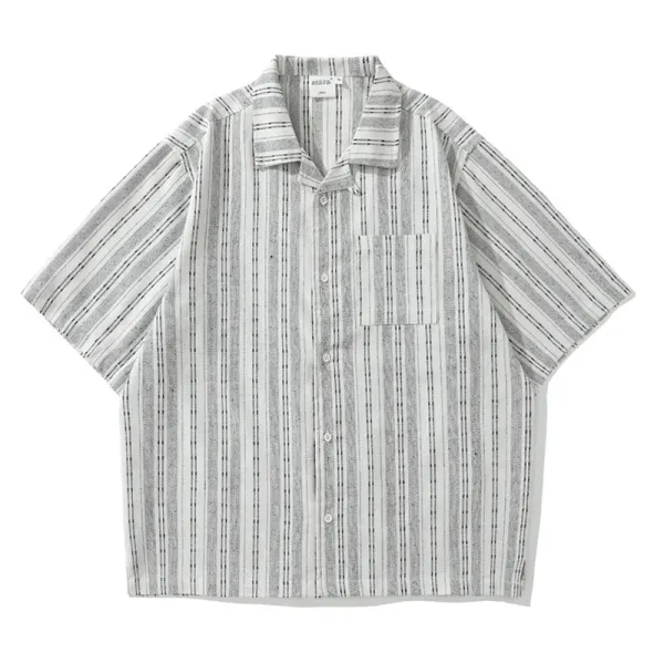 Needles Stripe Short-Sleeve Shirt Black - 3