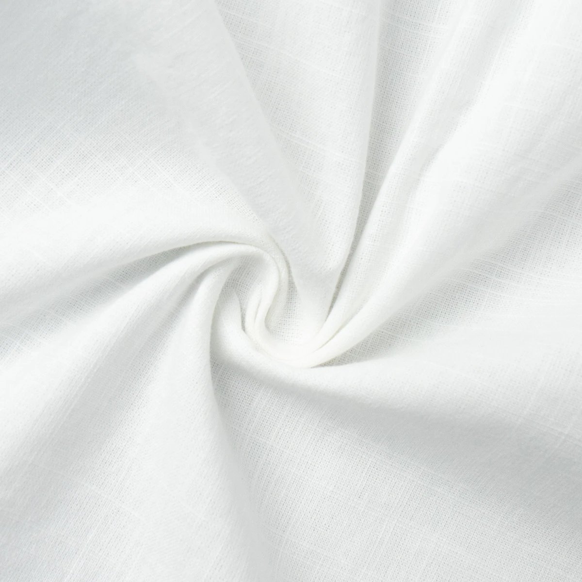 Design Off-White Style Linen Shirt and Ruffled Mini Skirt Set in Cream - 24
