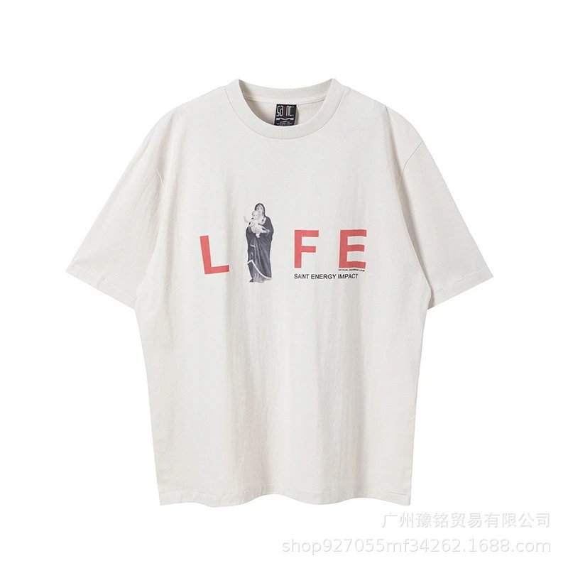 Design Saint Graphic Print Oversized T-Shirt Charcoal - 21