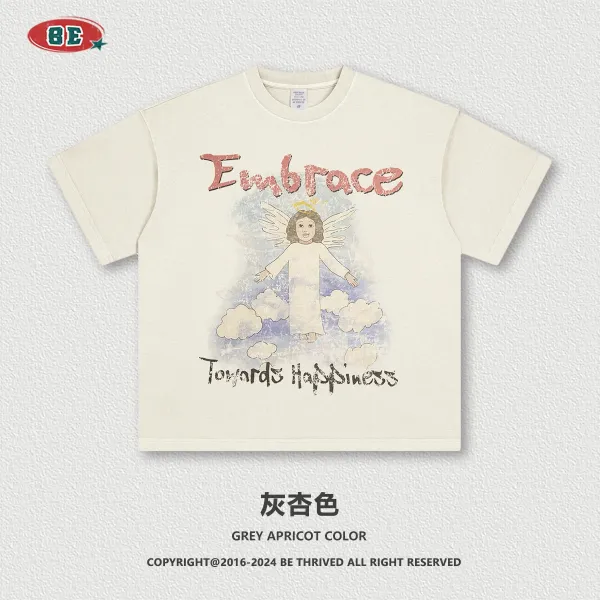 Design BE Embrace Angel Grey Apricot T-Shirt T-Shirts - 1