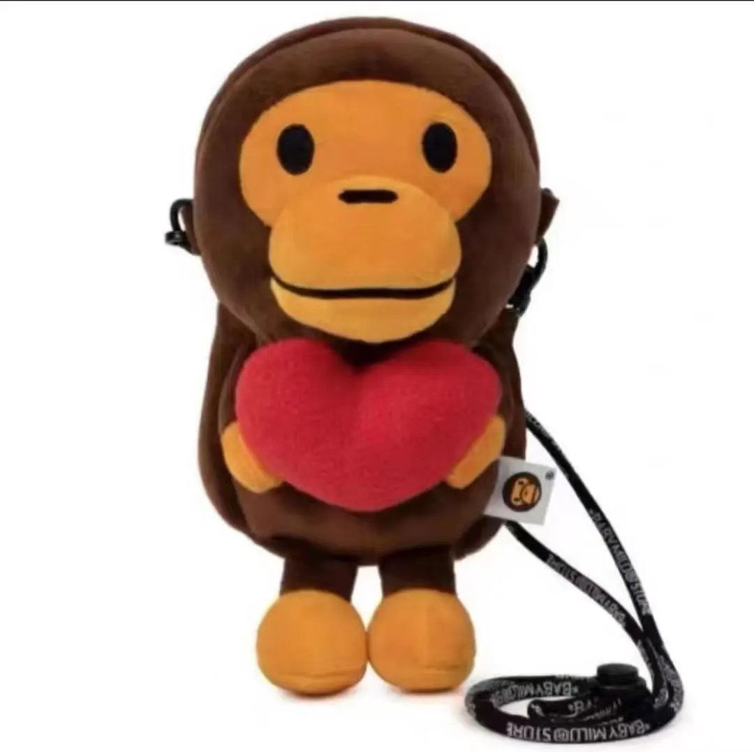 A Bathing Ape Baby Milo Donut Plush Crossbody Bag Brown - 9