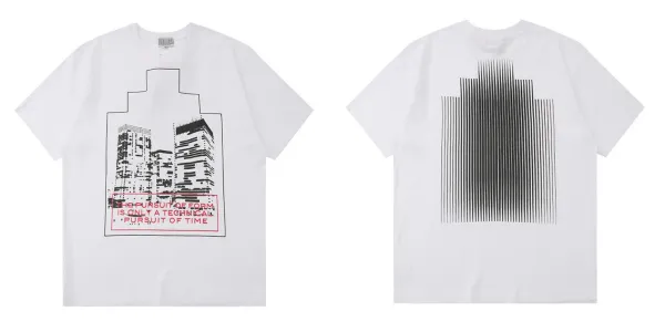 Design Cityscape Graphic Print White T-Shirt - 1