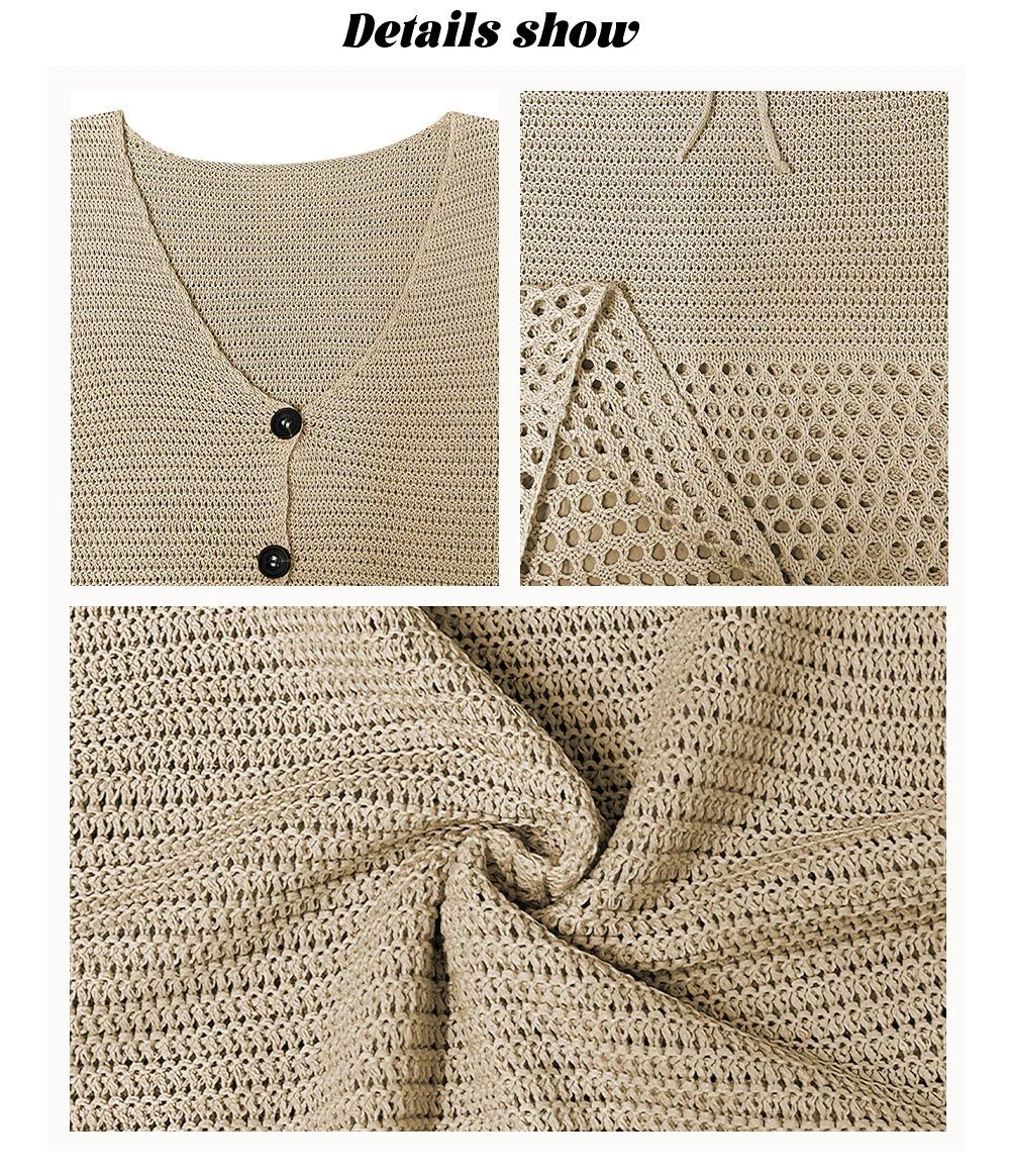 Design Crochet Knit Two-Piece Set Black - 14