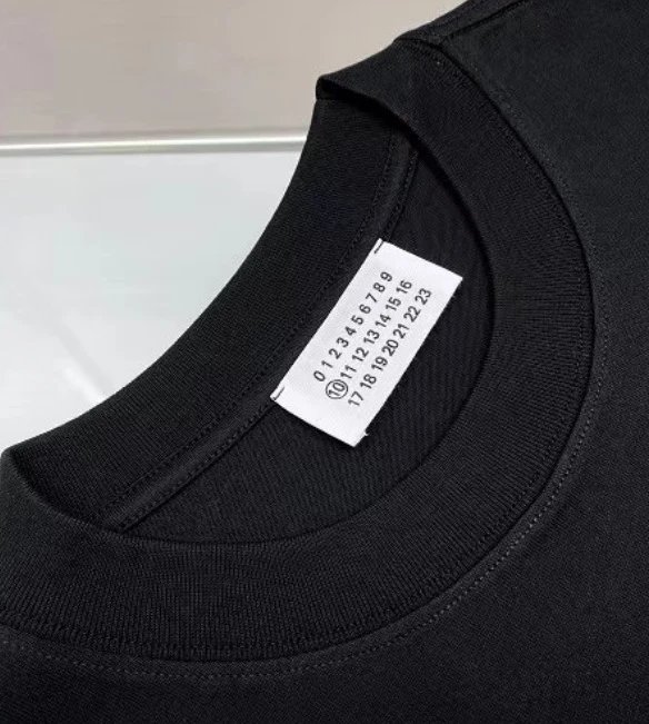 Maison Margiela Logo Print Black Crewneck Sweatshirt Sweater - 10