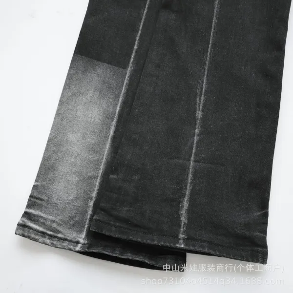 Design Splatter Print Flared Jeans Black - 20