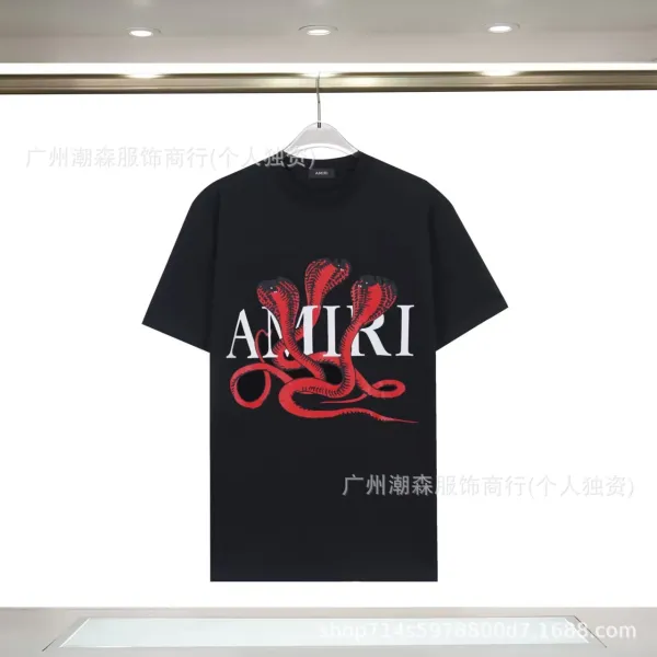 Amiri Snake Logo Graphic Black T-Shirt - 1