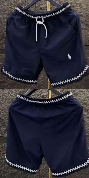 Polo Ralph Lauren Zigzag Trim Swim Shorts Navy - 7