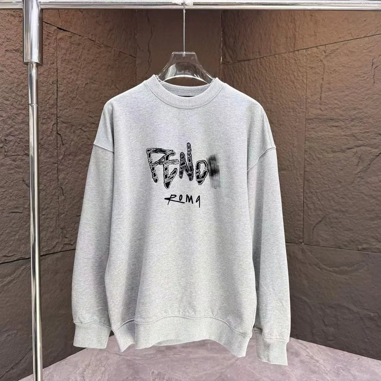 Gucci Logo Print Gray Hoodie - 20
