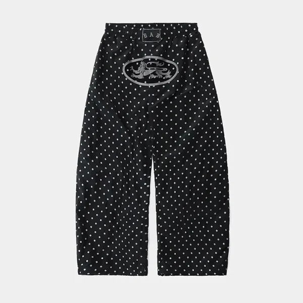 A Bathing Ape Polka Dot Logo Pants Black - 1