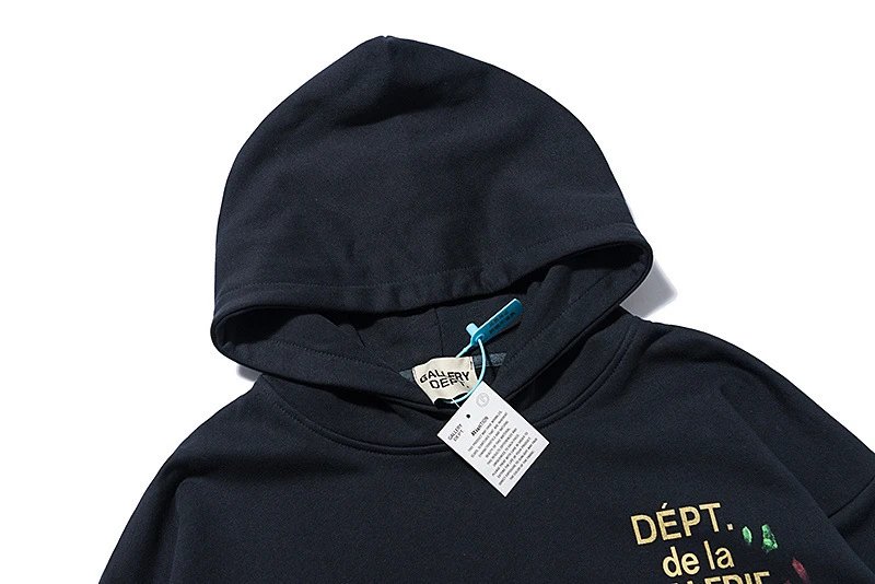 Gallery Dept Paint Splatter Hoodie Gray - 3