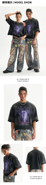 Design Acid Wash Black Cropped T-Shirt - 6