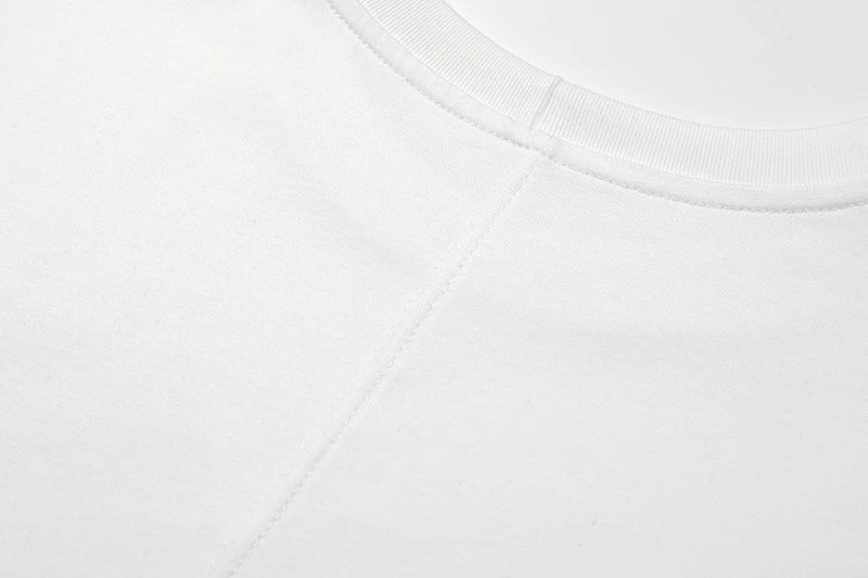 Design Oversized T-Shirt with Shoulder Snaps and Drawstring Hem White T-Shirt - 8