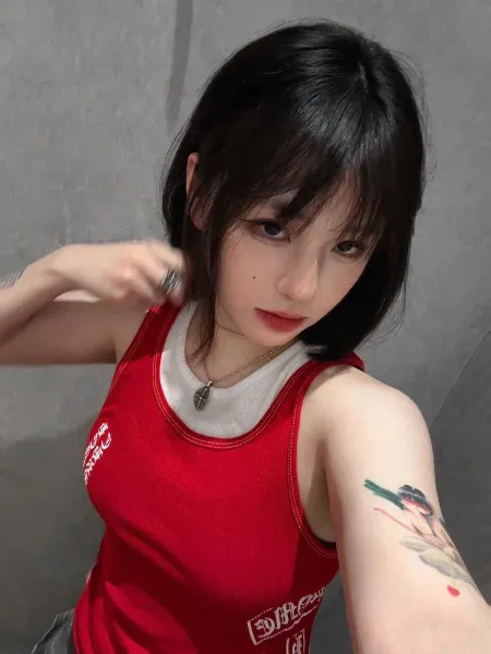 Chrome Hearts Cross Print Layered Tank Top Gray / Red Vest Top - 12
