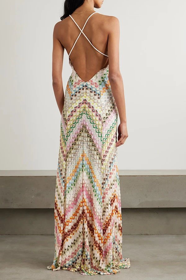 Missoni Zigzag Knit Maxi Dress Multicolor - 8