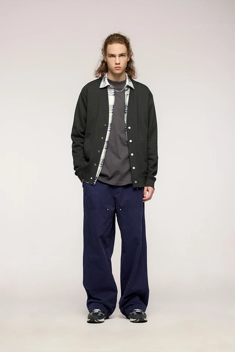 Design LOG V-Neck Cardigan Black Outerwear Outerwear.cardigan - 26