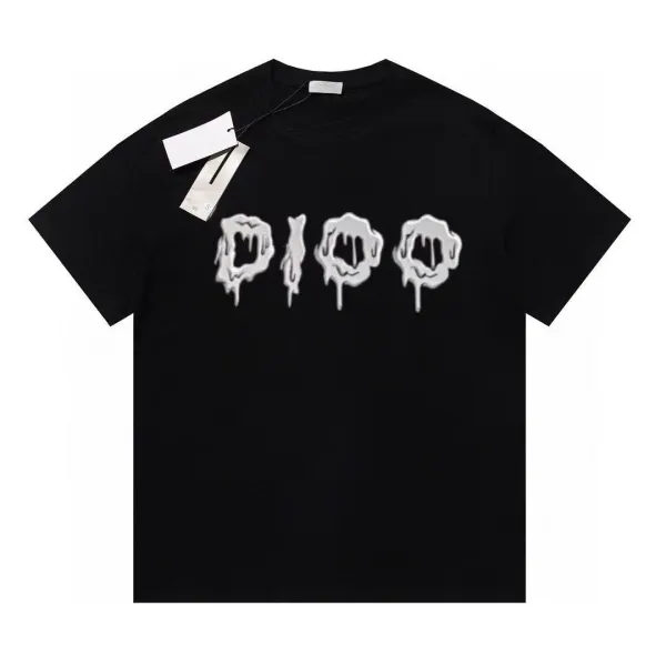 DIOR Drip Logo Black T-Shirt - 1