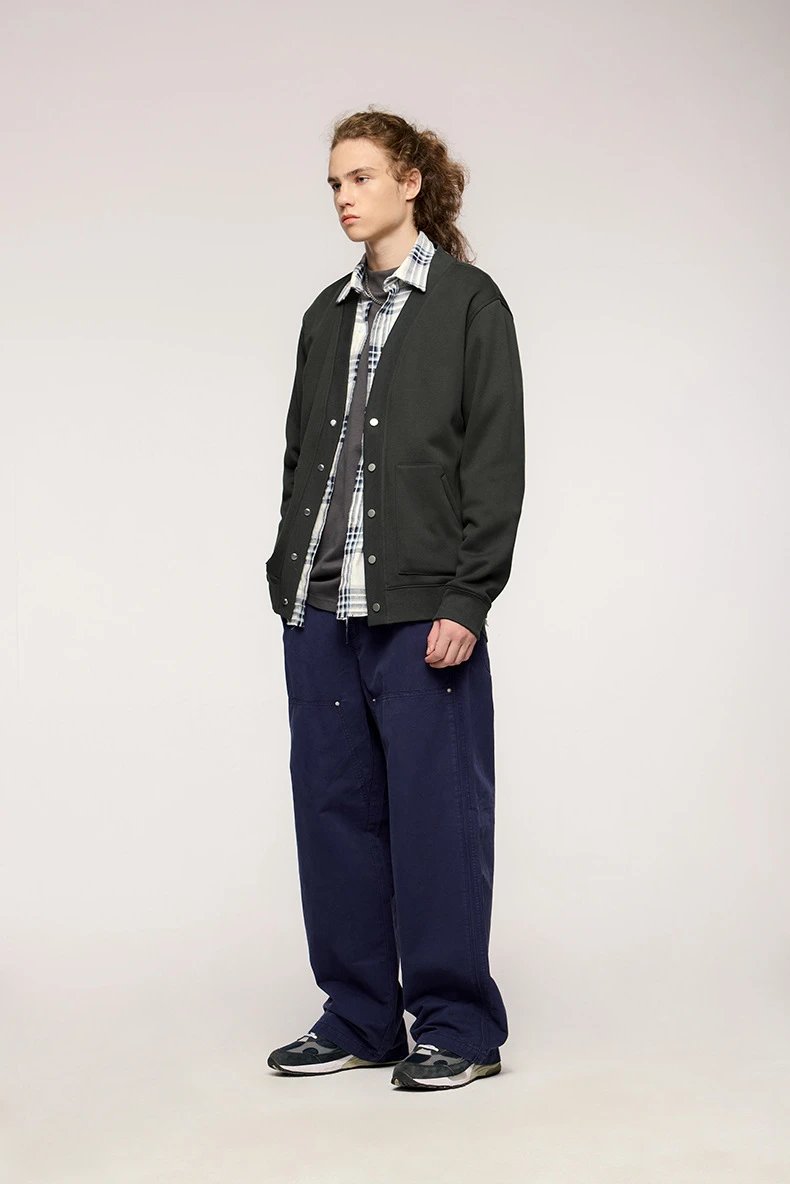 Design LOG V-Neck Cardigan Black Outerwear Outerwear.cardigan - 28