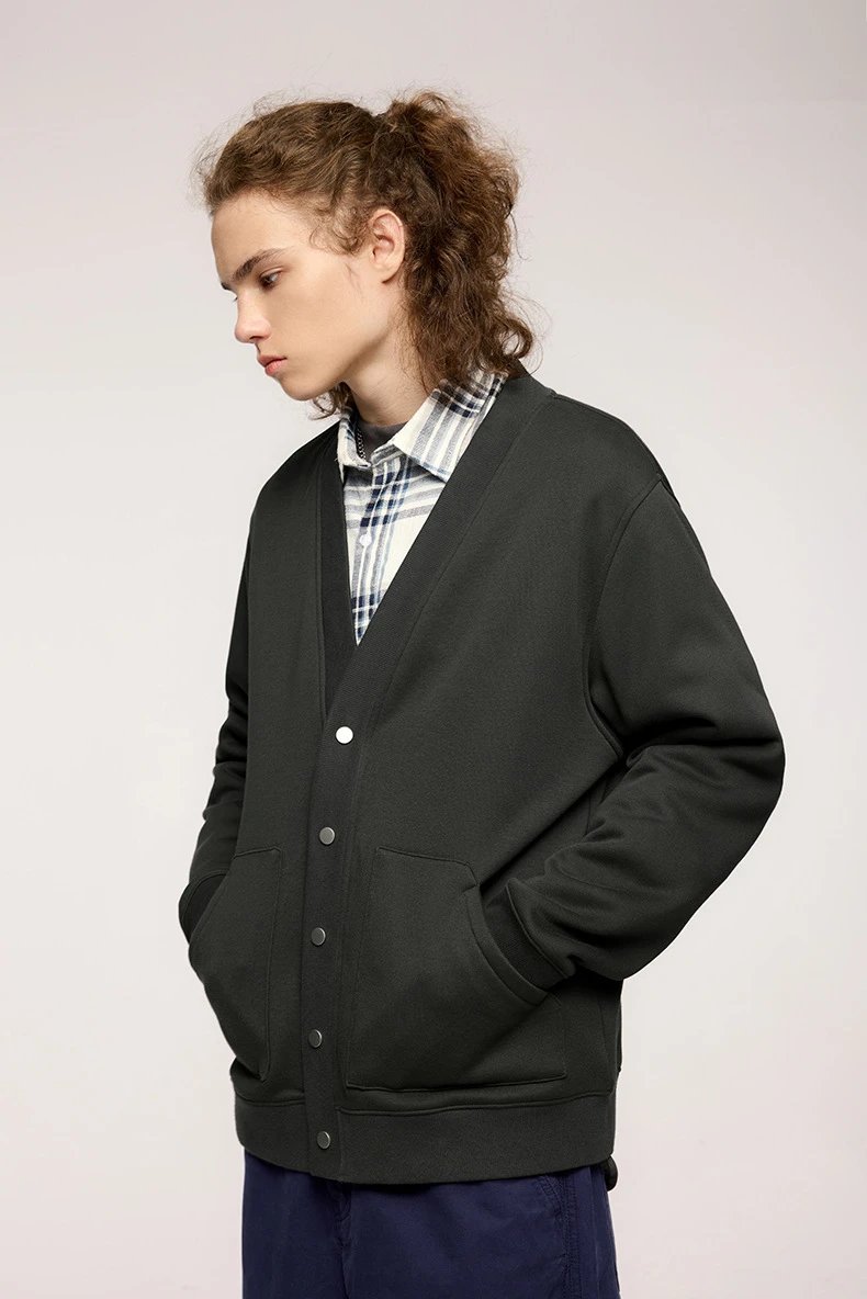 Design LOG V-Neck Cardigan Black Outerwear Outerwear.cardigan - 32