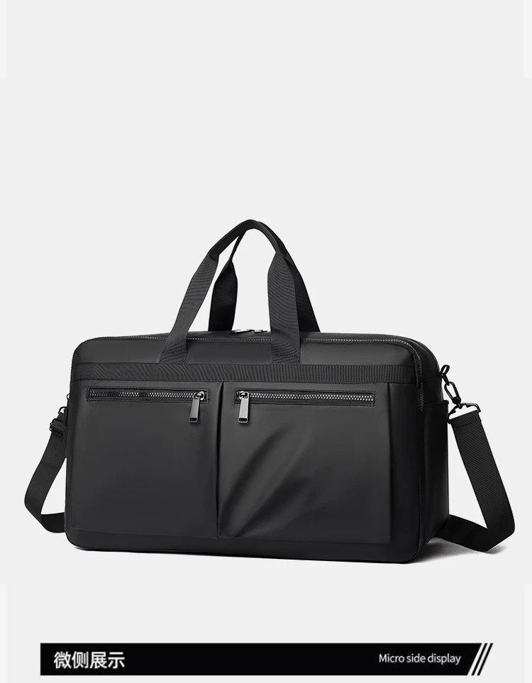 Design Duffle Bag Beige with Black Trim Travel Bag - 31