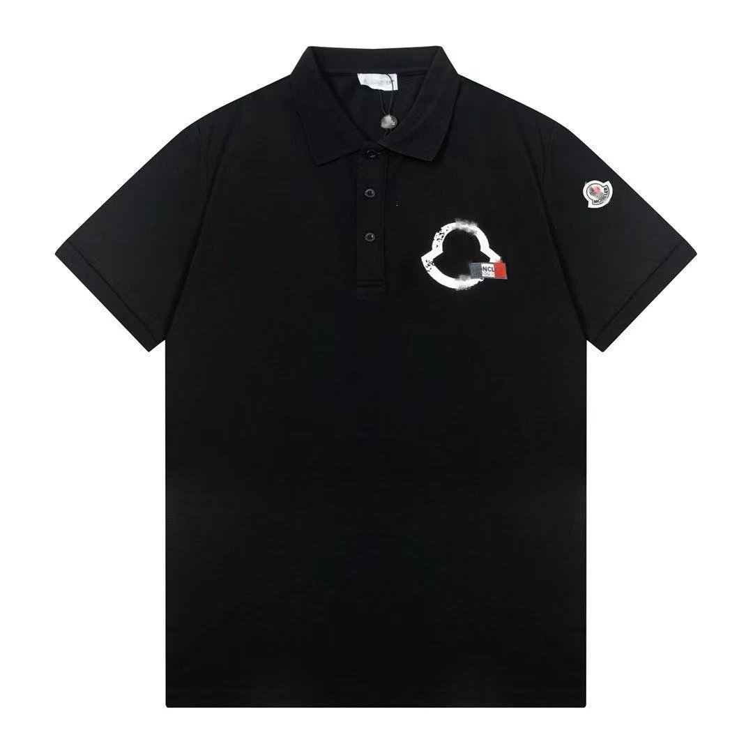 Moncler Polo White with Logo Print Polo Shirt - 4