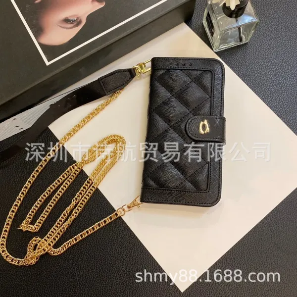 Chanel Quilted Chain Wallet Case White Phone Accessory - 4