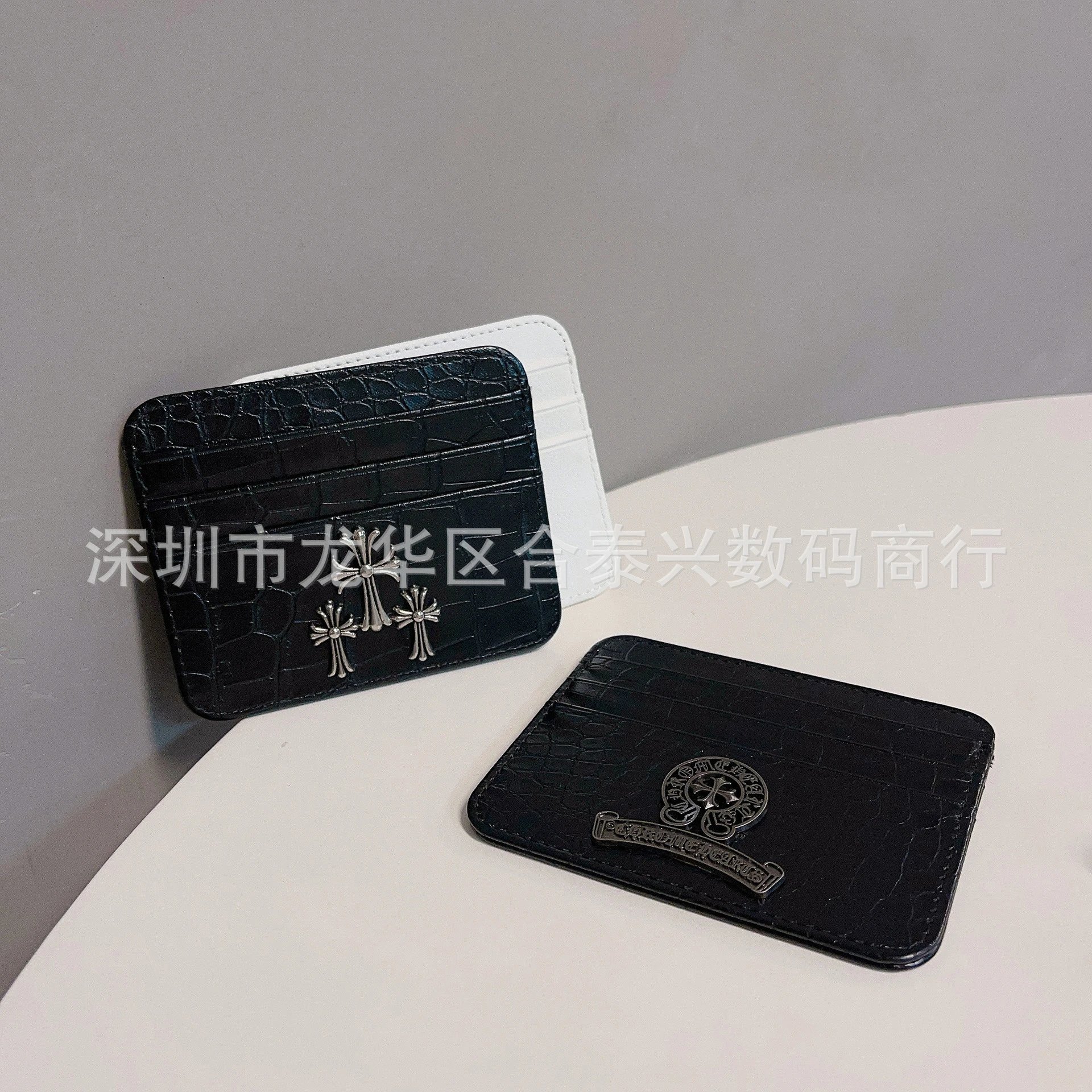 Chrome Hearts Triple Cross Card Holder Black - 11