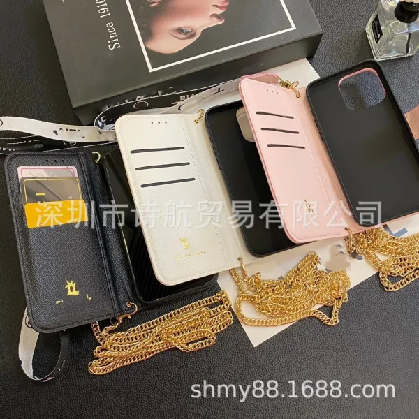 Chanel Quilted Chain Wallet Case White Phone Accessory - 6
