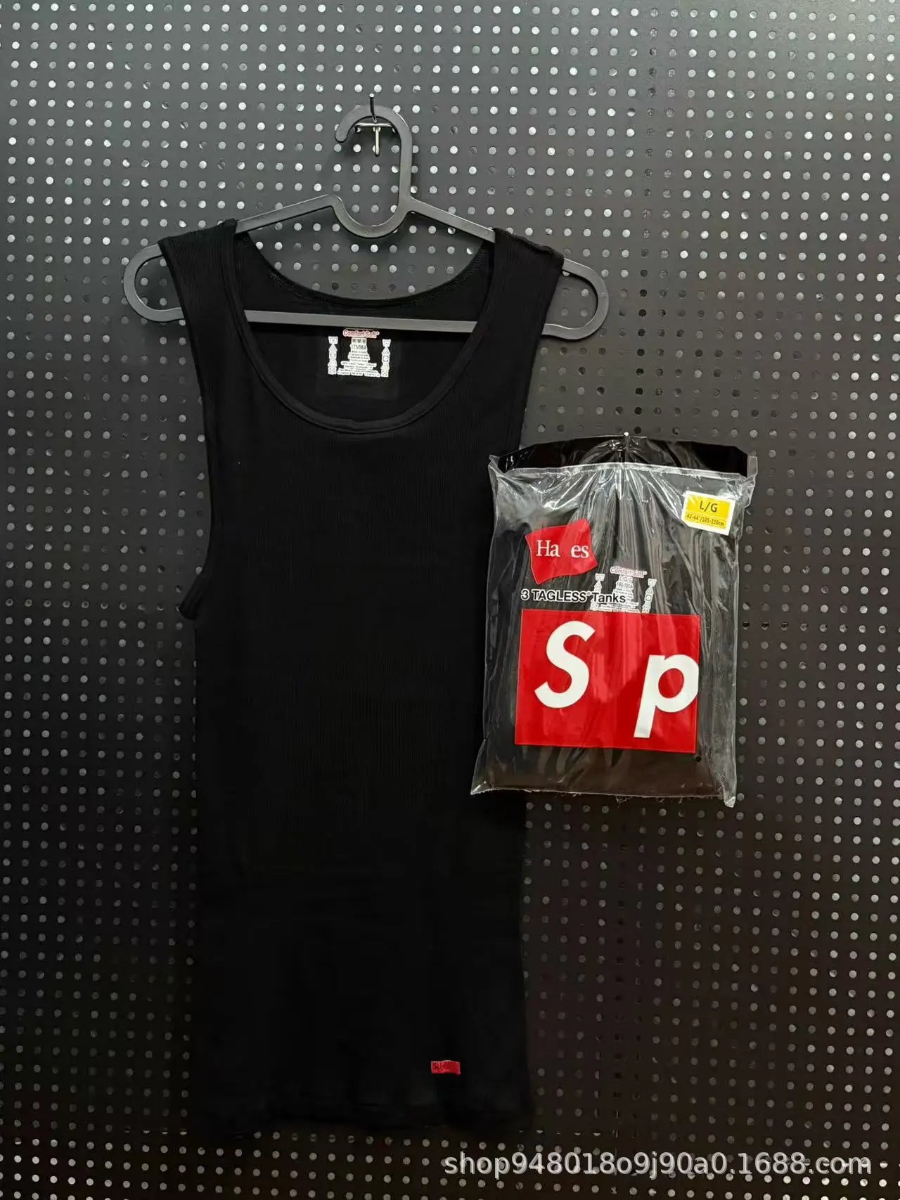 Supreme x Hanes Tagless Box Logo Black Vest Top - 10