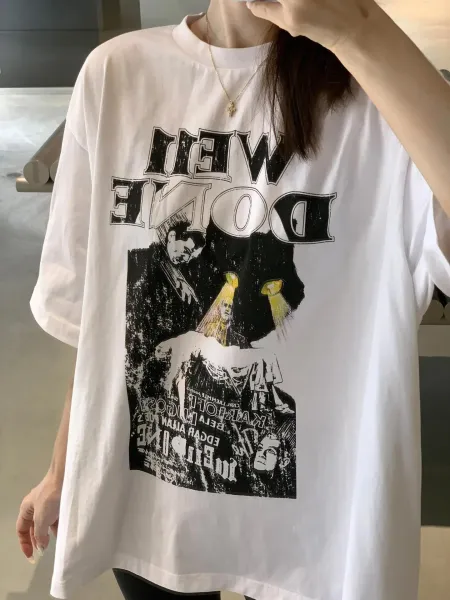 Design Welldone Double Logo Pixelated Print Black T-Shirt T-Shirts - 4