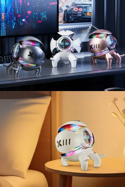 Design X111 Holographic LED Robot Speaker White - 18