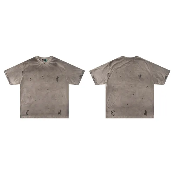 Design Welldone Double Logo Pixelated Print Black T-Shirt T-Shirts - 25