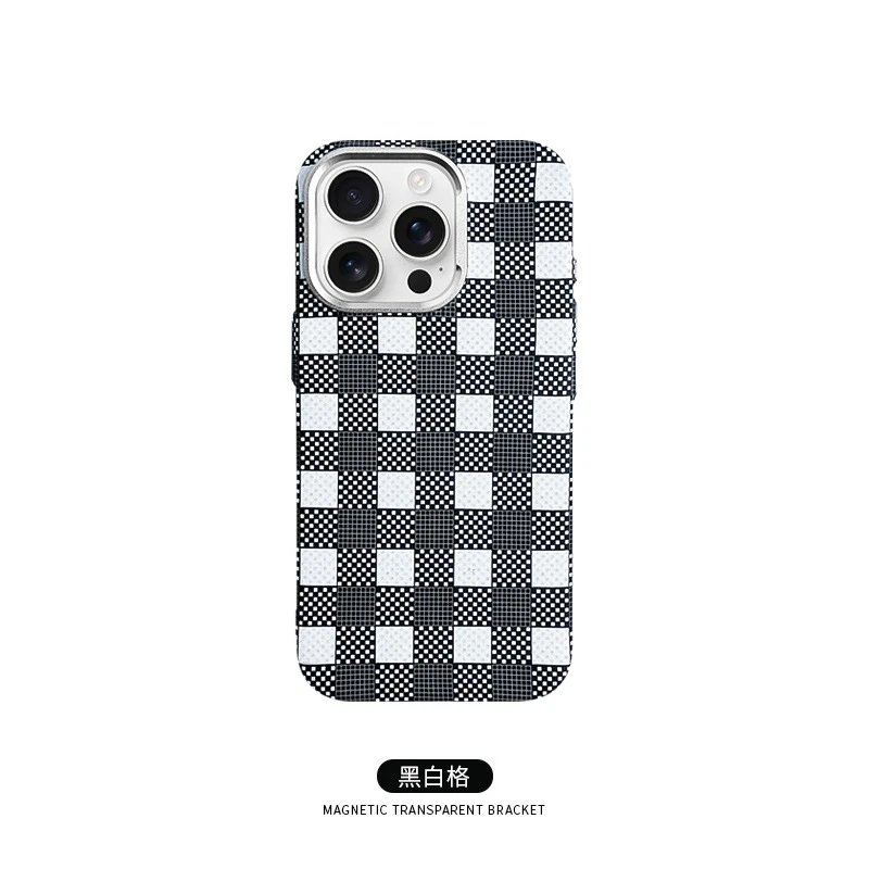 Design Magnetic Transparent Bracket Phone Case in Polar Light Green - 25