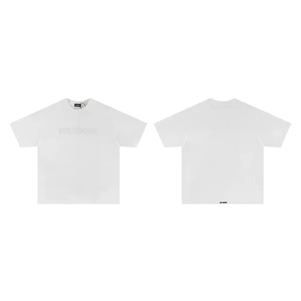 Design Welldone Double Logo Pixelated Print Black T-Shirt T-Shirts - 37