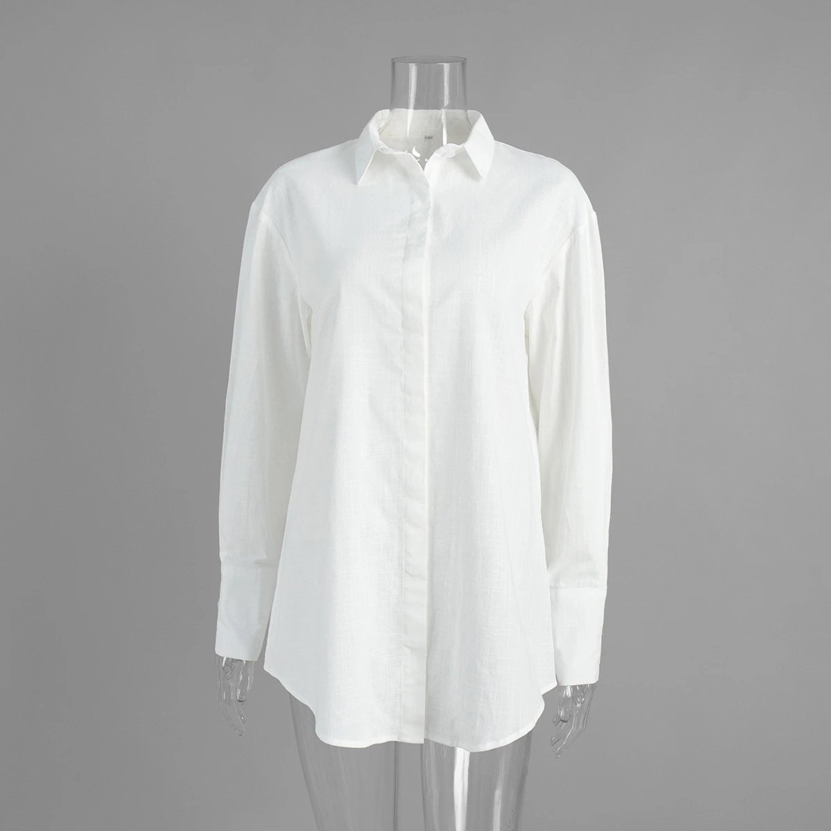 Design Off-White Style Linen Shirt and Ruffled Mini Skirt Set in Cream - 7