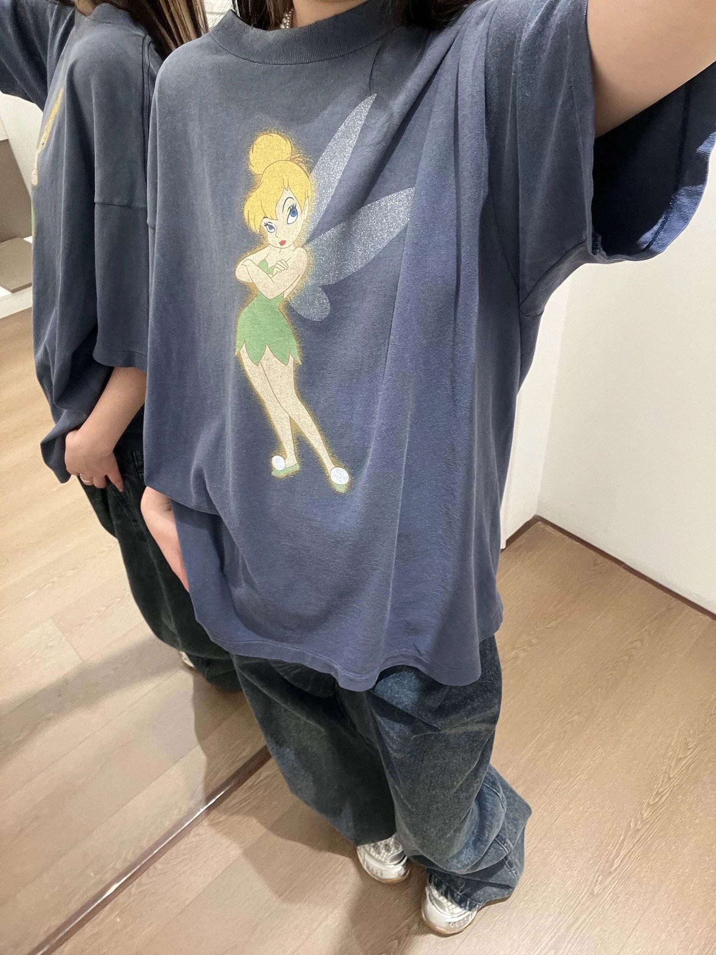 Design Disney Tinker Bell Saint Graphic Tee Blue T-Shirts - 21