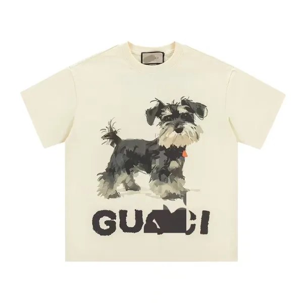 Gucci Watermelon Cat Print Cream T-Shirt - 7